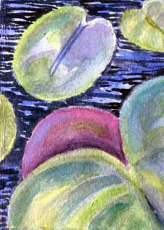 "Lily Pads" by Claire Mangasarian, Madison WI - Watercolor
